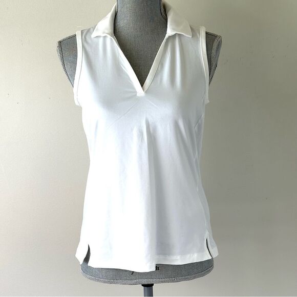 New Tommy Bahama Womens SZ S White Active Top Navy Stripe Skort 2pc Athletic Set - Picture 2 of 12